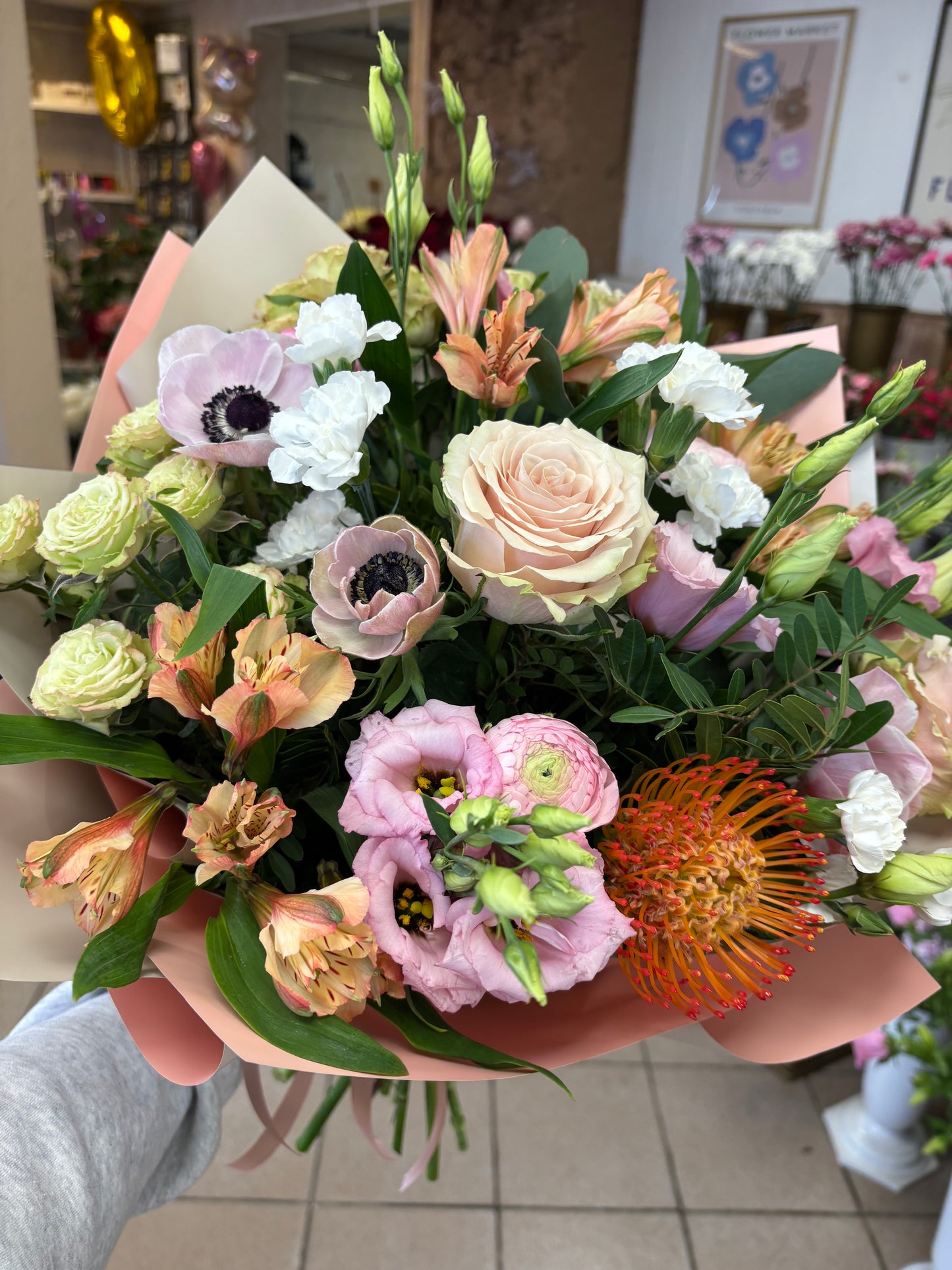 Puokštė pastelinis bučinys