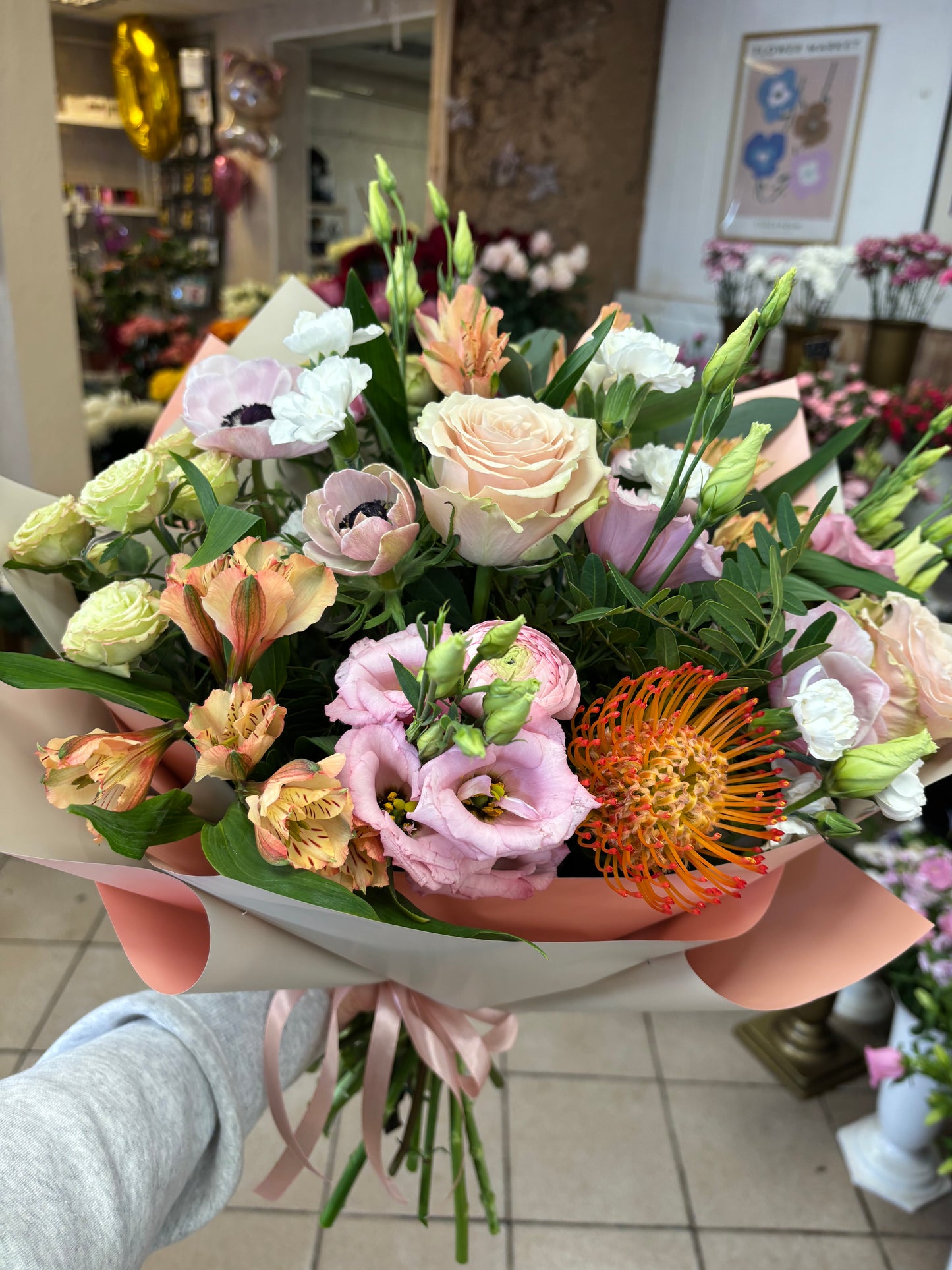 Puokštė pastelinis bučinys